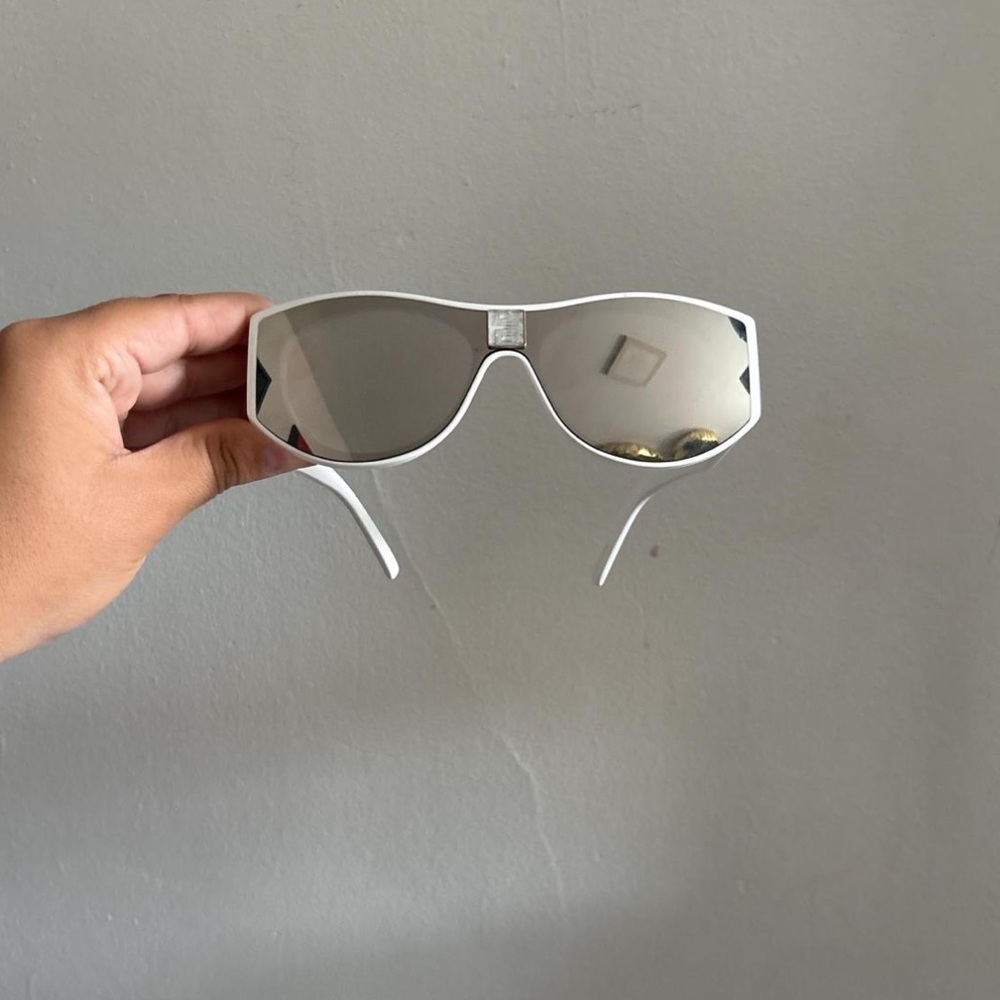 Givenchy White Sunglasses with Silver Accents - Picture 5 of 5
